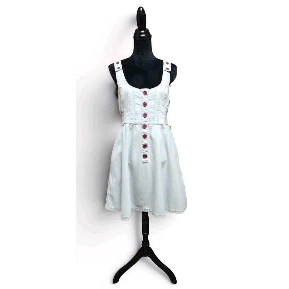 Radcliffe London New Women's Sleeveless Light Blue Denim Button-Up Dress Size 10 - Picture 2 of 8